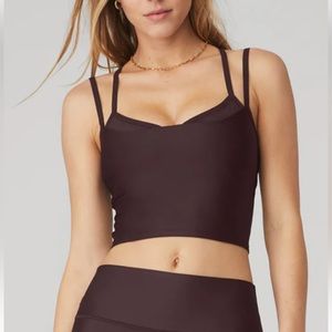 Alo Airlift Bra Tank in Raisin